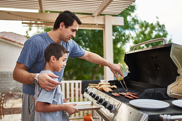Father & Son grilling